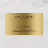 Einfache Shiny-Imitate Metallic Gold Design Visitenkarte (Rückseite)