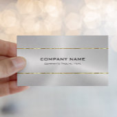 Einfache Shiny-Imitate Metallisches Silber-Gold Visitenkarte