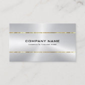 Einfache Shiny-Imitate Metallisches Silber-Gold Visitenkarte (Vorderseite)