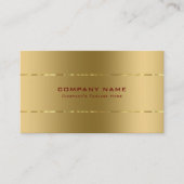 Einfache Shiny Metallic Gold Textur Visitenkarte (Vorderseite)