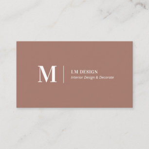 Einfache Siena Moderne Minimalistische Visitenkart Visitenkarte