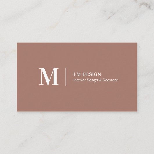 Einfache Siena Moderne Minimalistische Visitenkart Visitenkarte (Vorderseite)