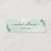 Einfache Signatur eines Zeichenskripts mit Aquarel Mini Visitenkarte (Vorderseite)