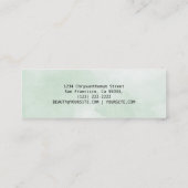 Einfache Signatur eines Zeichenskripts mit Aquarel Mini Visitenkarte (Rückseite)