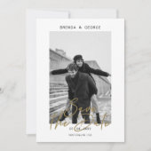 Einfache Signatur Minimalistisches Foto Save the D Date (Vorderseite)