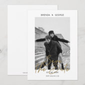 Einfache Signatur Minimalistisches Foto Save the D Date (Vorne/Hinten)