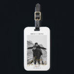 Einfache Signatur Minimalistisches Foto Save the D Gepäckanhänger<br><div class="desc">Einfache Signatur Minimalistisches Foto Save the Date Save the Date Gepäckmarke</div>