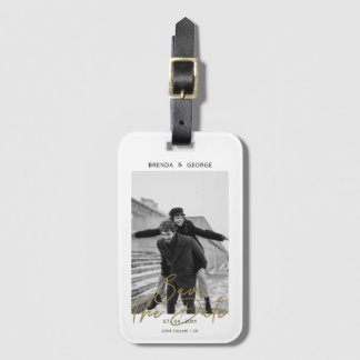 Einfache Signatur Minimalistisches Foto Save the D Gepäckanhänger