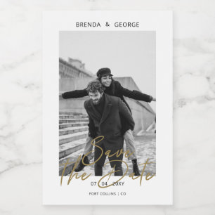 Einfache Signatur Minimalistisches Foto Save the D Lebensmitteletikett