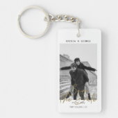 Einfache Signatur Minimalistisches Foto Save the D Schlüsselanhänger (Vorderseite)