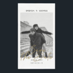 Einfache Signatur Minimalistisches Foto Save the D Serviette<br><div class="desc">Einfache Signatur Minimalistisches Foto Save the Date Save the Date Papierhandtuch</div>