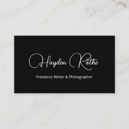 Einfache Signatur Script Black Business Card Visitenkarte