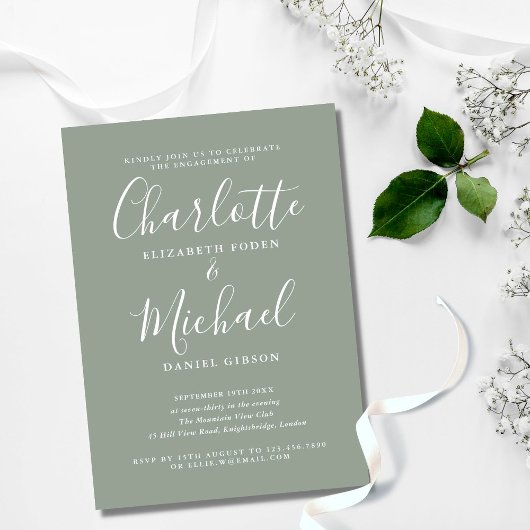 Einfache Signatur-Script-Engagement-Partei Einladung