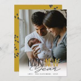 Einfache Signatur Script glücklich Neues Jahr Feiertagskarte