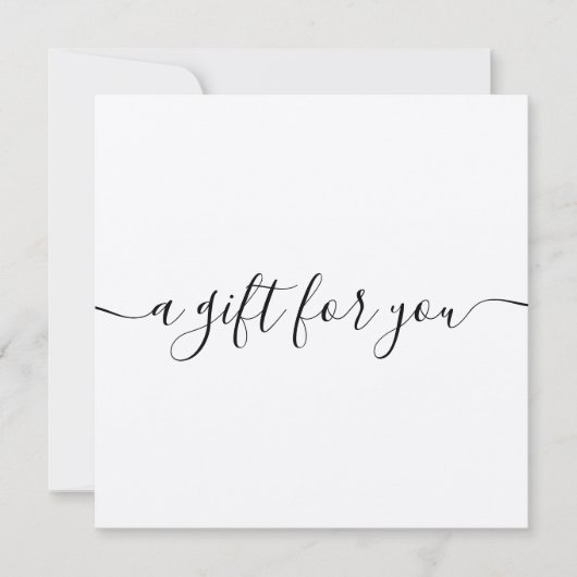 Einfache Signatur-Skript-Geschenkgutschrift (Vorderseite)