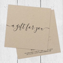 Einfache Signatur-Skript-Geschenkgutschrift