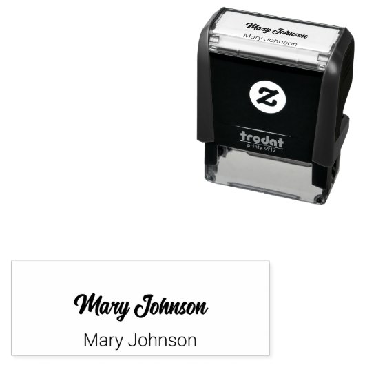 Einfache Signatur und Druckname Permastempel (Beispiel)