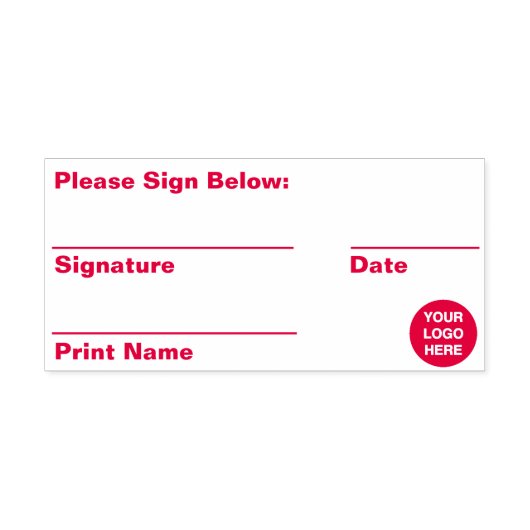 Einfache Signaturanfrage-Logo Permastempel (Design)
