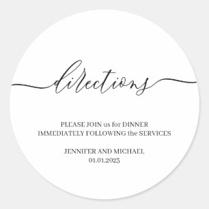 Einfache Signaturtext-Richtungen Runder Aufkleber