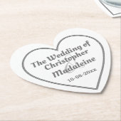 Einfache Silber-Grau-Schrift auf einem Papier-Unte Untersetzer (angewinkelt)