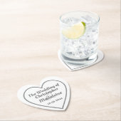 Einfache Silber-Grau-Schrift auf einem Papier-Unte Untersetzer (Vor Ort)