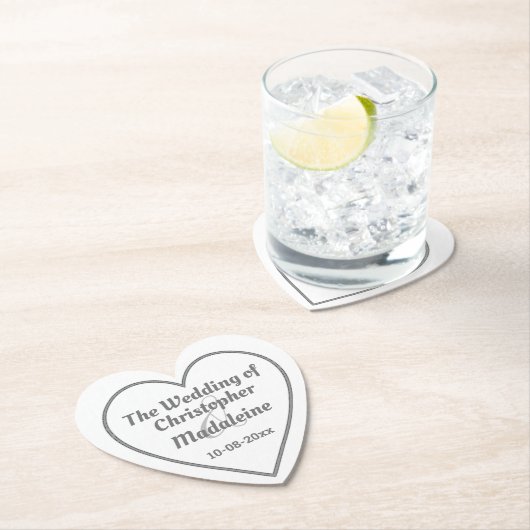 Einfache Silber-Grau-Schrift auf einem Papier-Unte Untersetzer (Vor Ort)