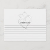 Einfache Silber Swirt Herz-Kreislauf-Karten Postkarte (Vorderseite)