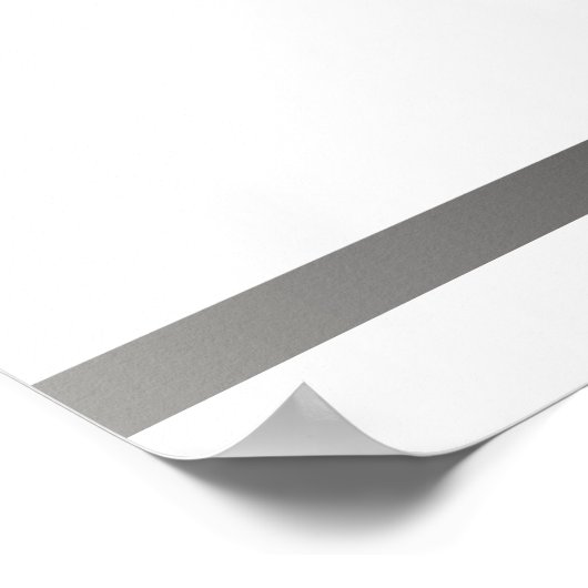 Einfache Silber und Weiß - 16 Tischsitzkarten Poster (Ecke)