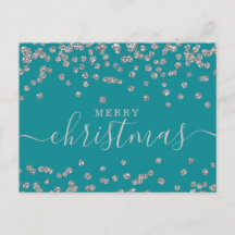 Einfache Silber Weihnachtsfeiertage Glitzer Aquama