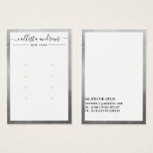 Einfache Silber-weiße Display-Karte (Vorne & Hinten)