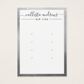 Einfache Silber-weiße Display-Karte (Vorderseite)