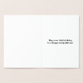 Einfache Silberfolie 14. Geburtstag + Individuelle Folienkarte (Innenseite)