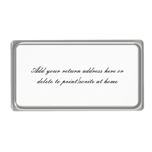 Einfache silbergraue Rahmen-Mailing-Labels (Vorne)