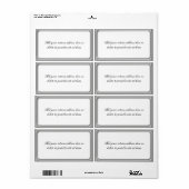 Einfache silbergraue Rahmen-Mailing-Labels (Vorne)