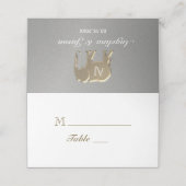 Einfache Silberhochzeit Platzkarte (Außenseite Aufgefaltet)