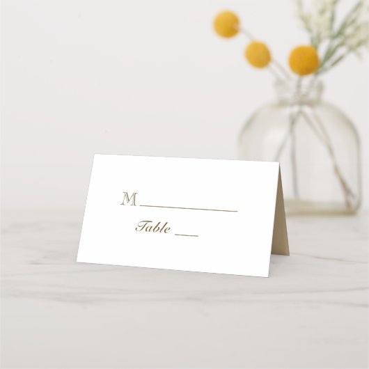 Einfache Silberhochzeit Platzkarte (Vorderseite)