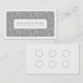 Einfache silberne Glitzer-Loyalitäts-Karte Treuekarte (Vorne/Hinten)