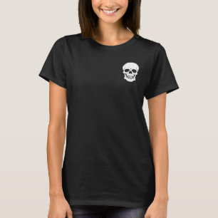 Einfache Silhouette aus weißem Schädel, Halloween T-Shirt