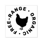 Einfache Silhouette Frische Eier Hühner Permastempel (Design)