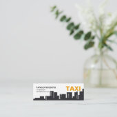 Einfache Silhouette Gebäude Mini Visitenkarte (Stehend Vorderseite)