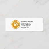 Einfache Silhouette Gebäude Mini Visitenkarte (Rückseite)