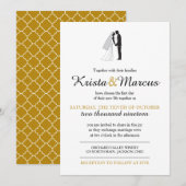 Einfache Silhouetten, die Einladung Wedding sind (Vorne/Hinten)