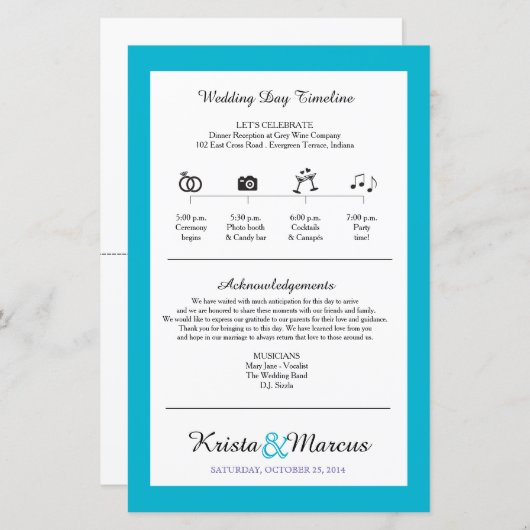 Einfache Silhouetten Hochzeit Timeline Fan (Vorne/Hinten)