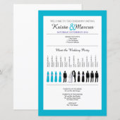 Einfache Silhouetten Hochzeitsfan (Vorne/Hinten)