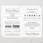 Einfache Silhouetten Hochzeitsfan (Vorne/Hinten)