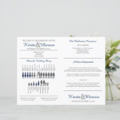 Einfache Silhouetten Hochzeitsfan (Stehend Vorderseite)