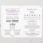 Einfache Silhouetten Hochzeitsfan (Vorne/Hinten)