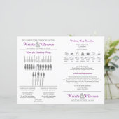 Einfache Silhouetten Hochzeitsfan (Stehend Vorderseite)