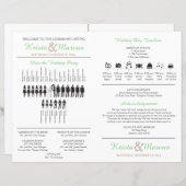 Einfache Silhouetten Hochzeitsfan (Vorne/Hinten)