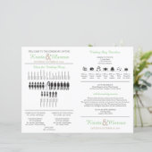 Einfache Silhouetten Hochzeitsfan (Stehend Vorderseite)